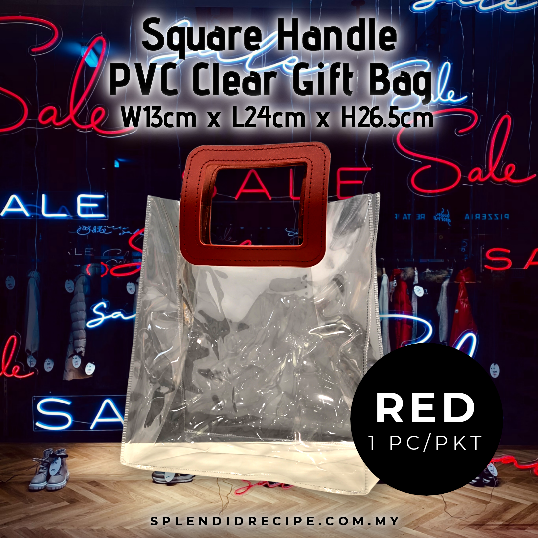 Premium Quality L Size Square Handle PET Tote Bag (1 pc)